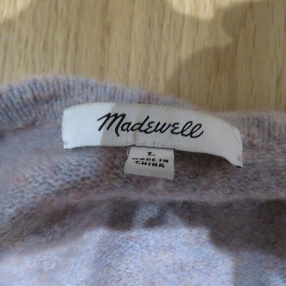 MADEWELL Cozy Walker Open Front Cardigan in Heather Root Comfy Minimal - Size L - Picture 12 of 13